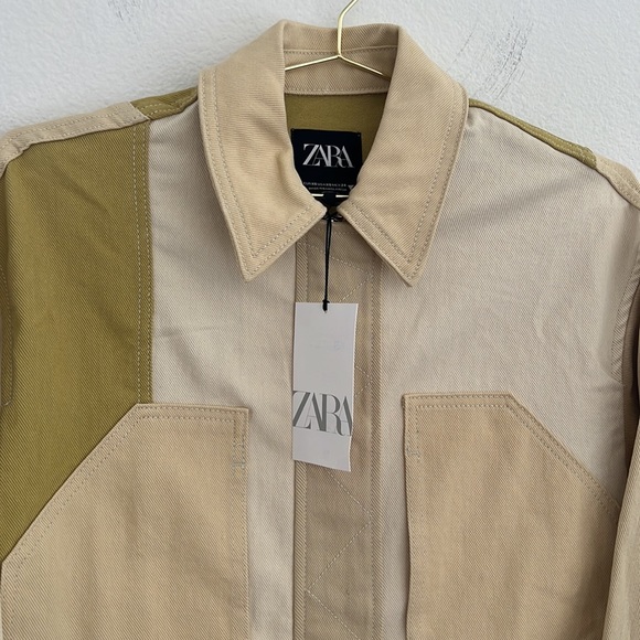 *Zara* Gabardine Patchwork Jacket, Small - Worn once! - Picture 10 of 11
